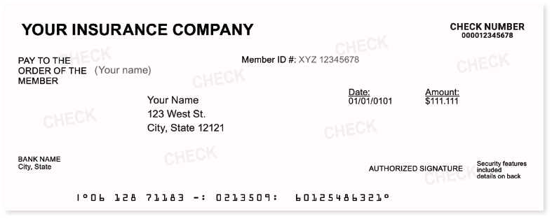 Insurance company check