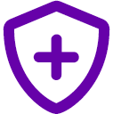 Shield plus icon