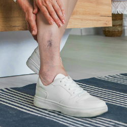 Itching or burning around the lower legs